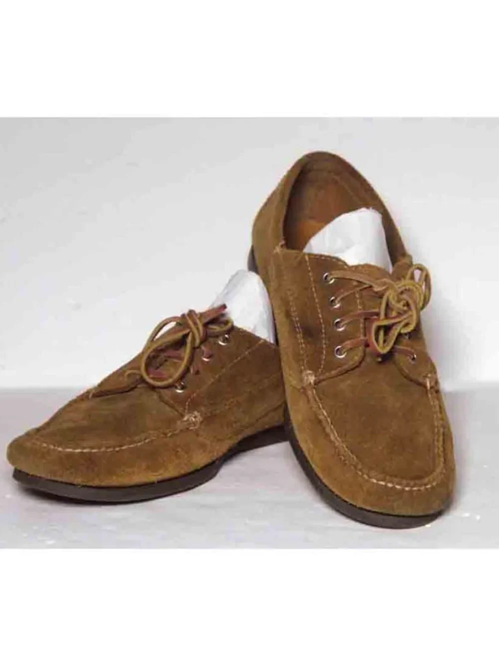 Brooks Brothers Brown Leather Suede Mocs Deck Shoes Men's Size 13D